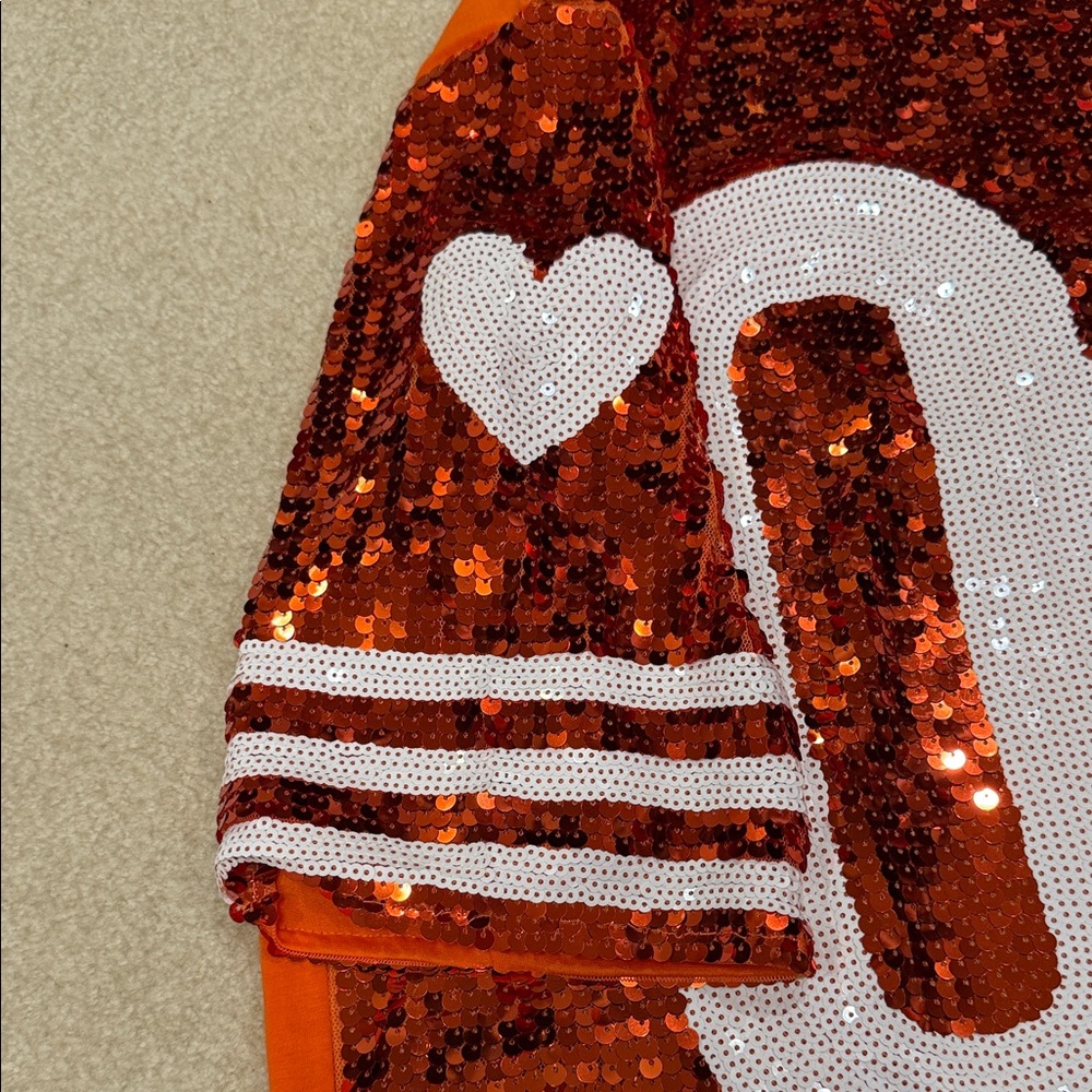 Orange Sequin Dress - Picture 4 of 7